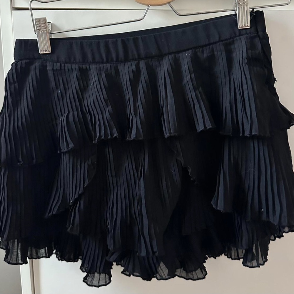 Zara Black Layered Mini Skirt